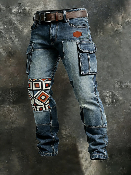 Men's Retro Business Style Casual Work Trousers