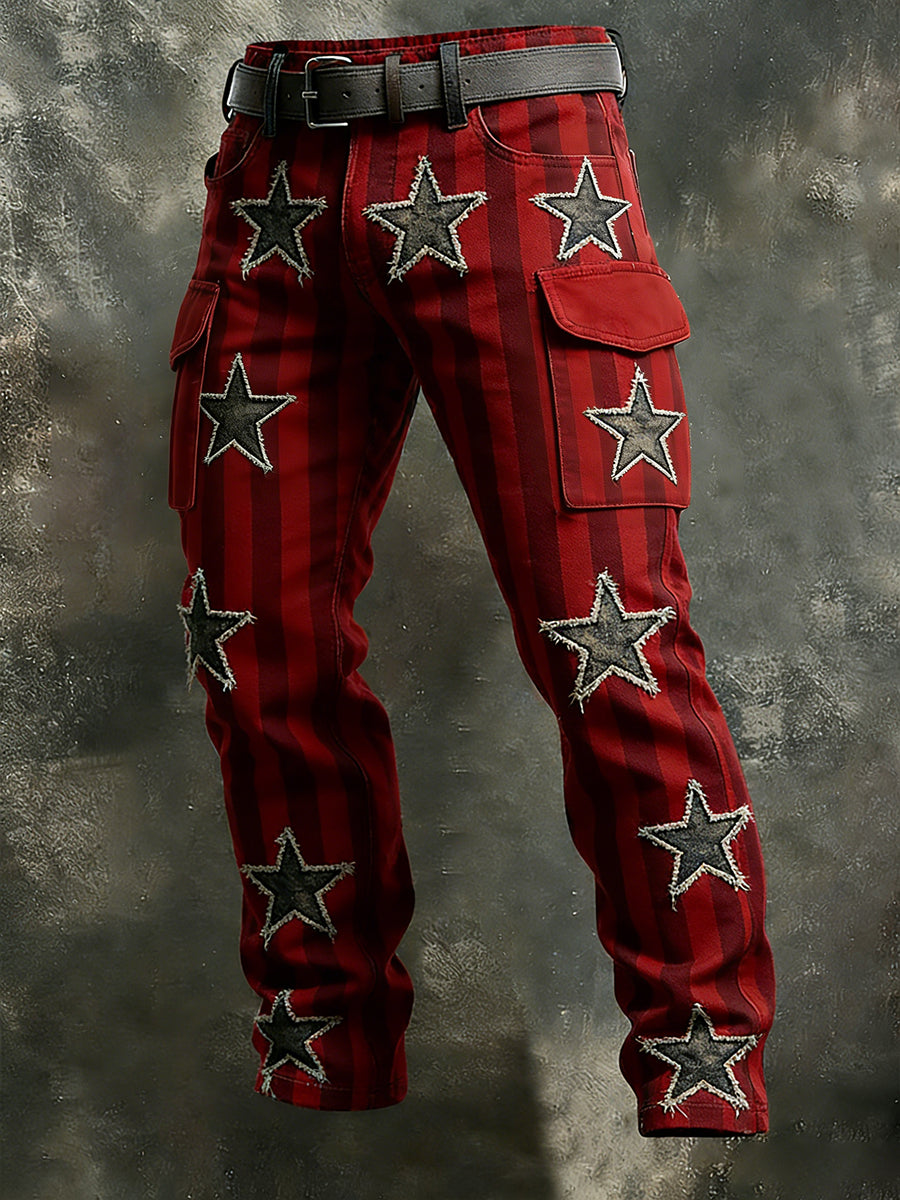 Men's Retro Business Style Casual Work Trousers