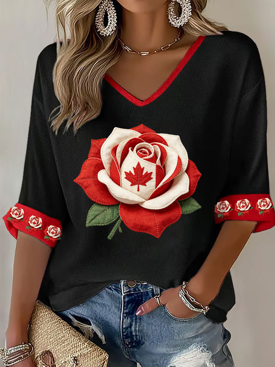 Women's Canada Print Casual T-Shirt