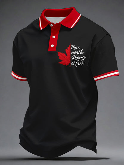 Men's Canada True North Strong And Free Printed Casual Top