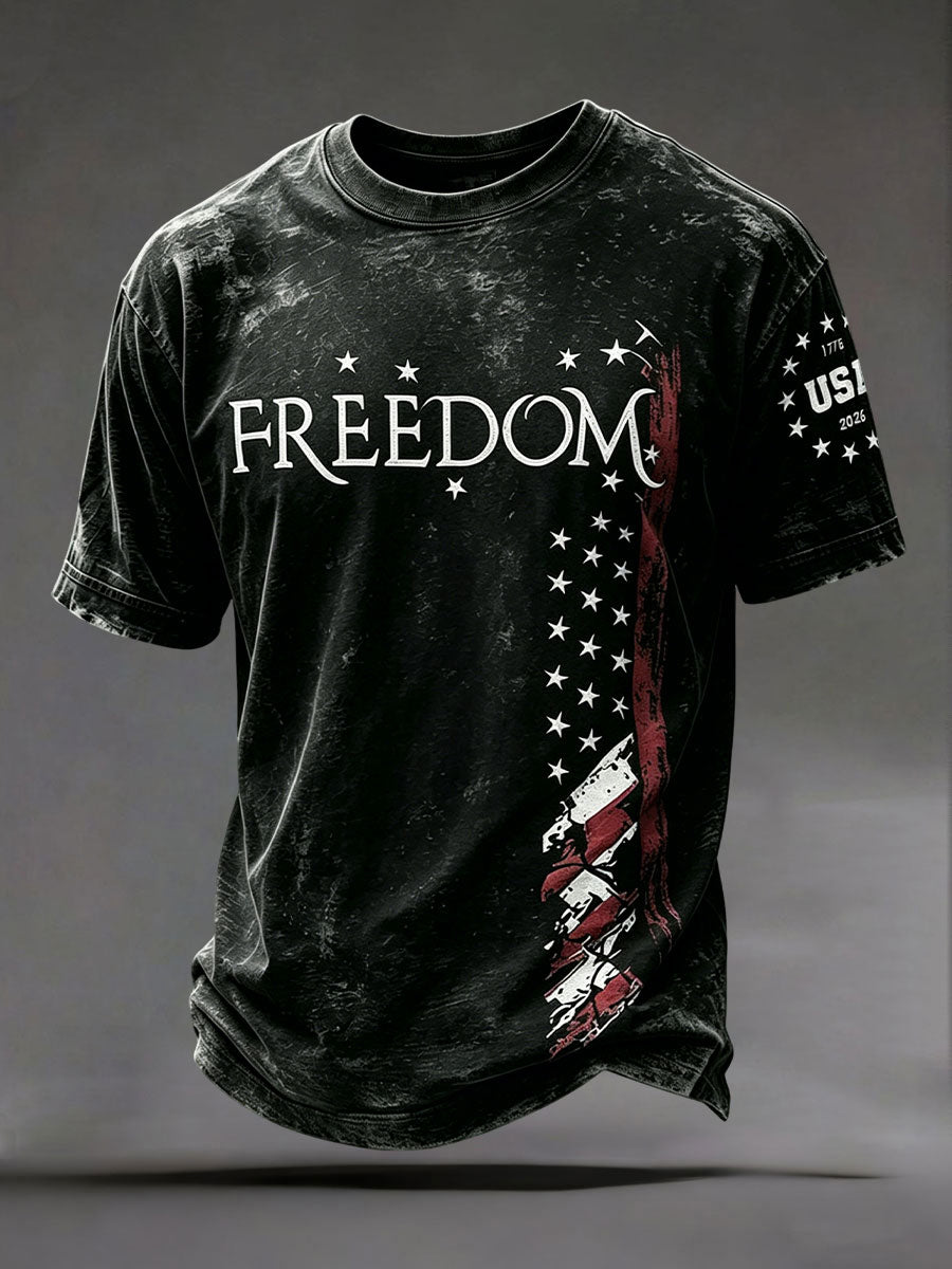 Men's Independence Day Printed Casual  t-shirt