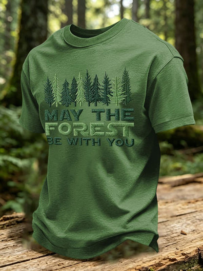Men's May The Forest Be With You Print T-Shirt