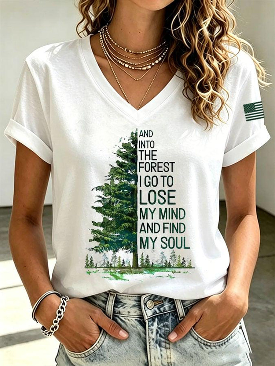 Women's And Into The Forest I Go To Lose My Mind And Find My Soul Short-sleeved T-shirt