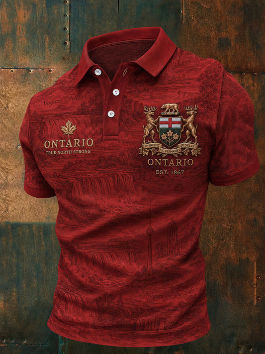 Men's Ontario Print Casual Top