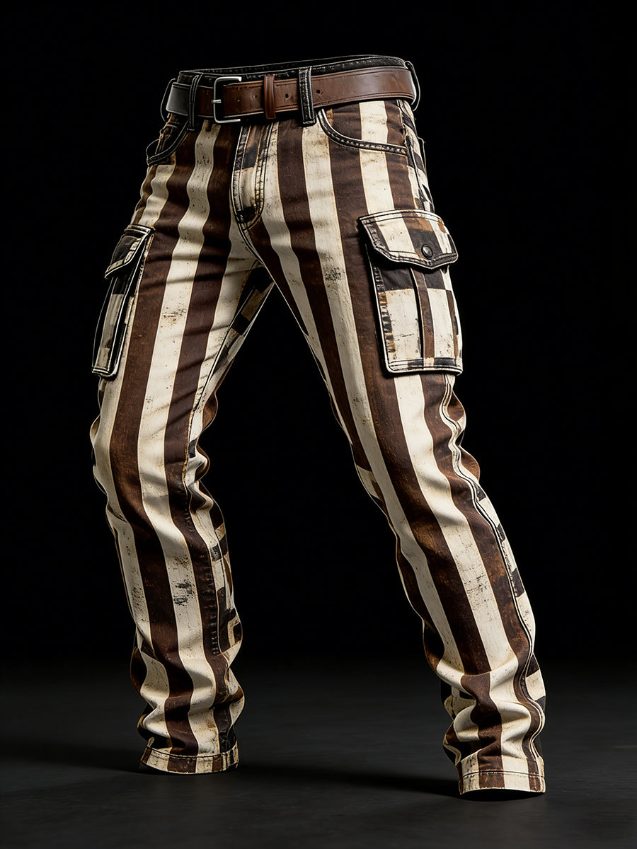 Men's Retro Business Style Casual Work Trousers