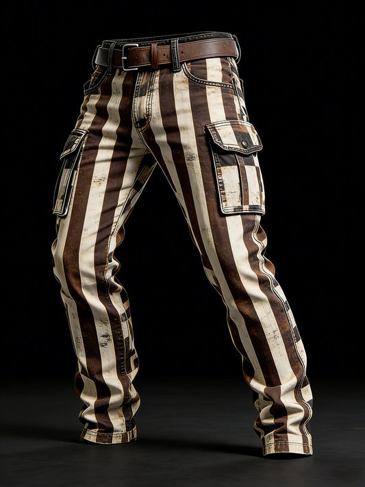 Men's Retro Business Style Casual Work Trousers