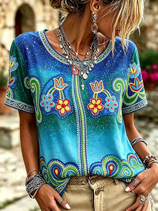 Women's Native Art Print T-Shirts