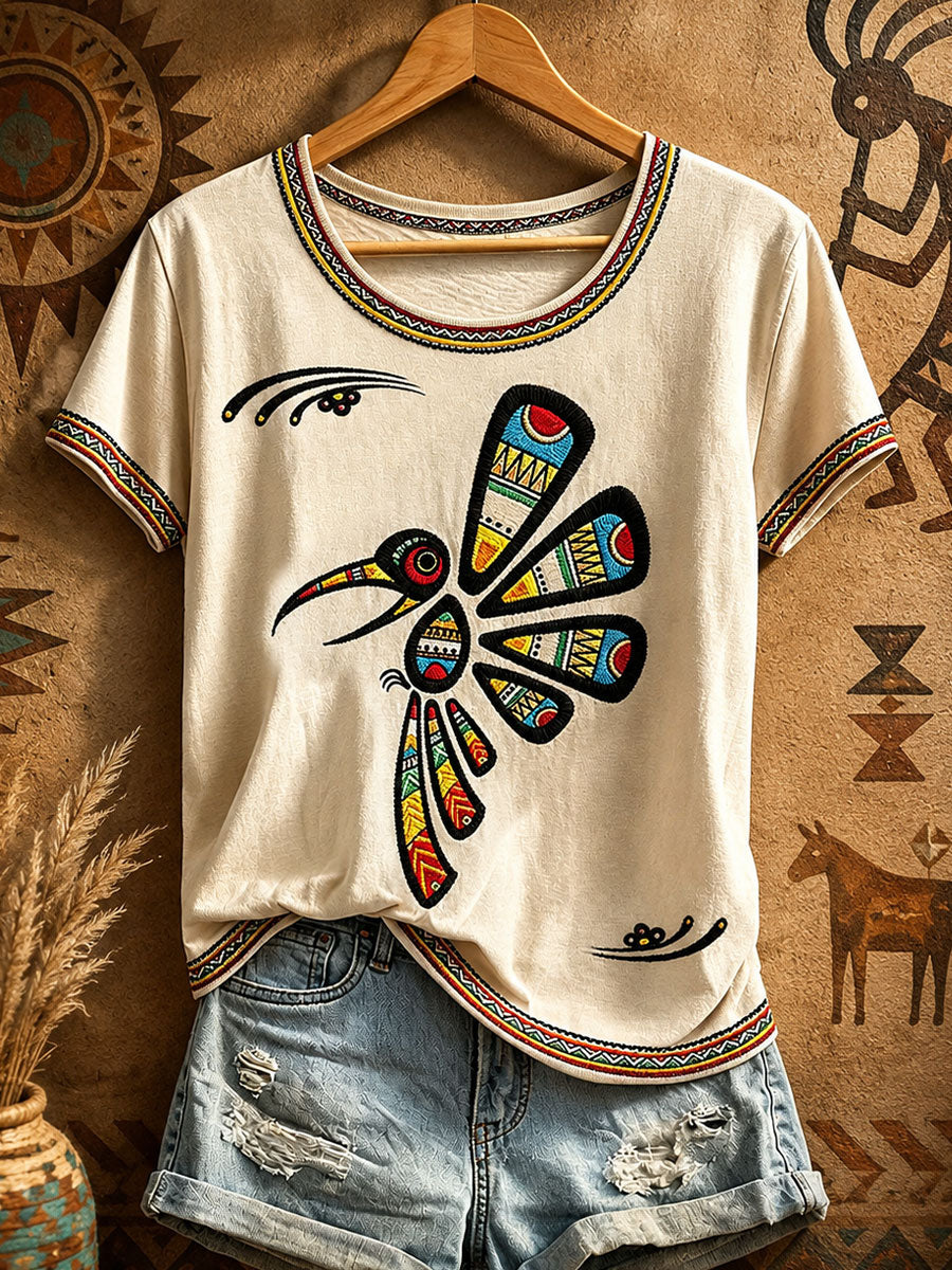 Women's Native Hummingbird Art T-Shirts