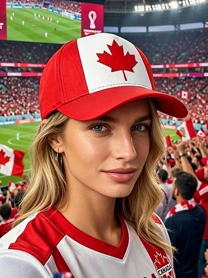 Unisex Canada Soccer Print Hat