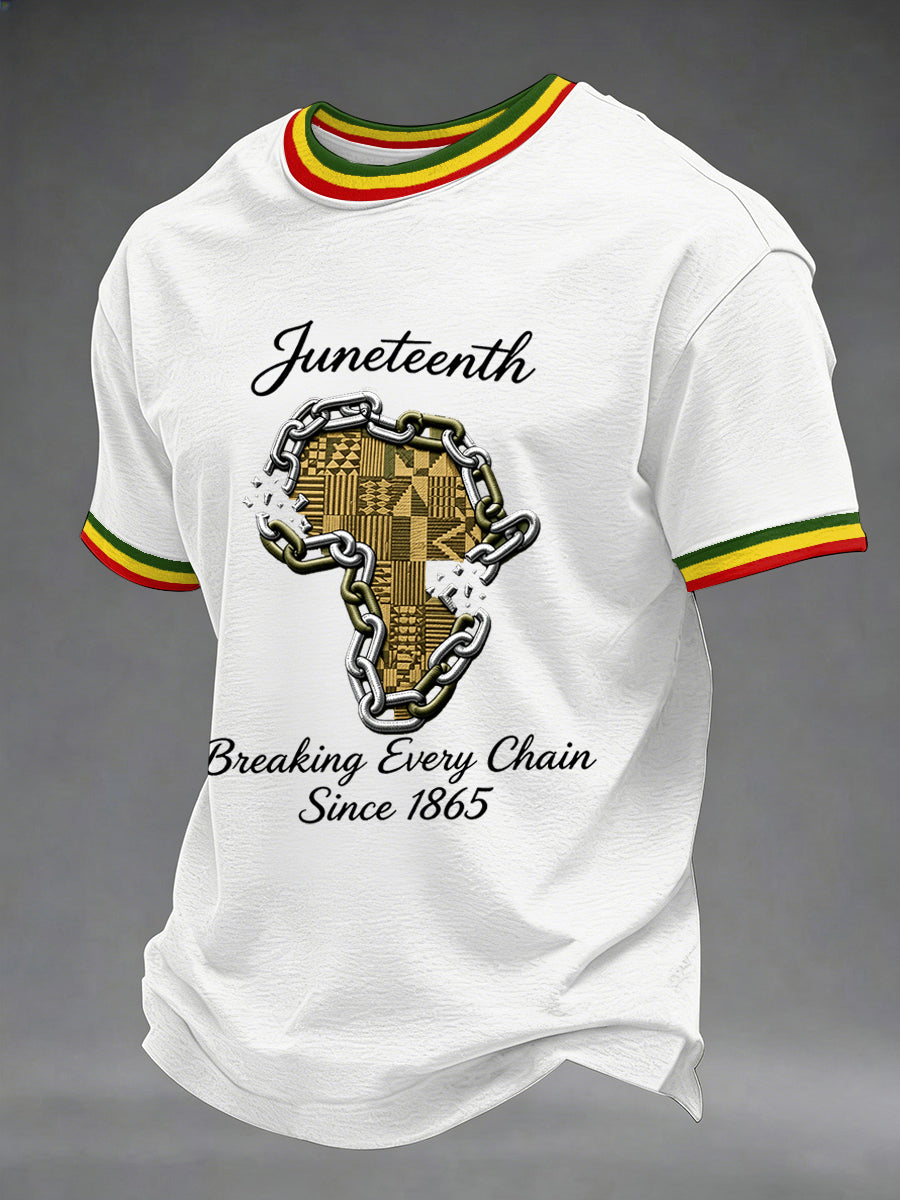 Men's Juneteenth Breaking Every Chain Since 1865 Print Tee