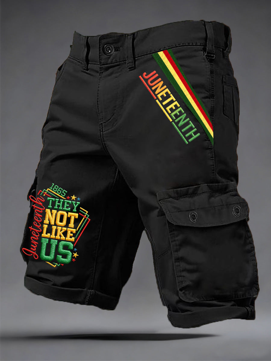 Men's Juneteenth They Not Like Us Since 1865 Print Casual Shorts
