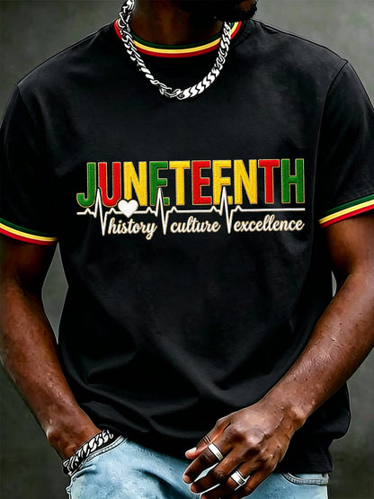 Men's Juneteenth Print Casual Tee