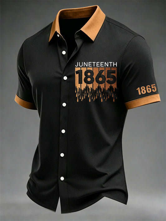 Men's Juneteenth Print Shirt