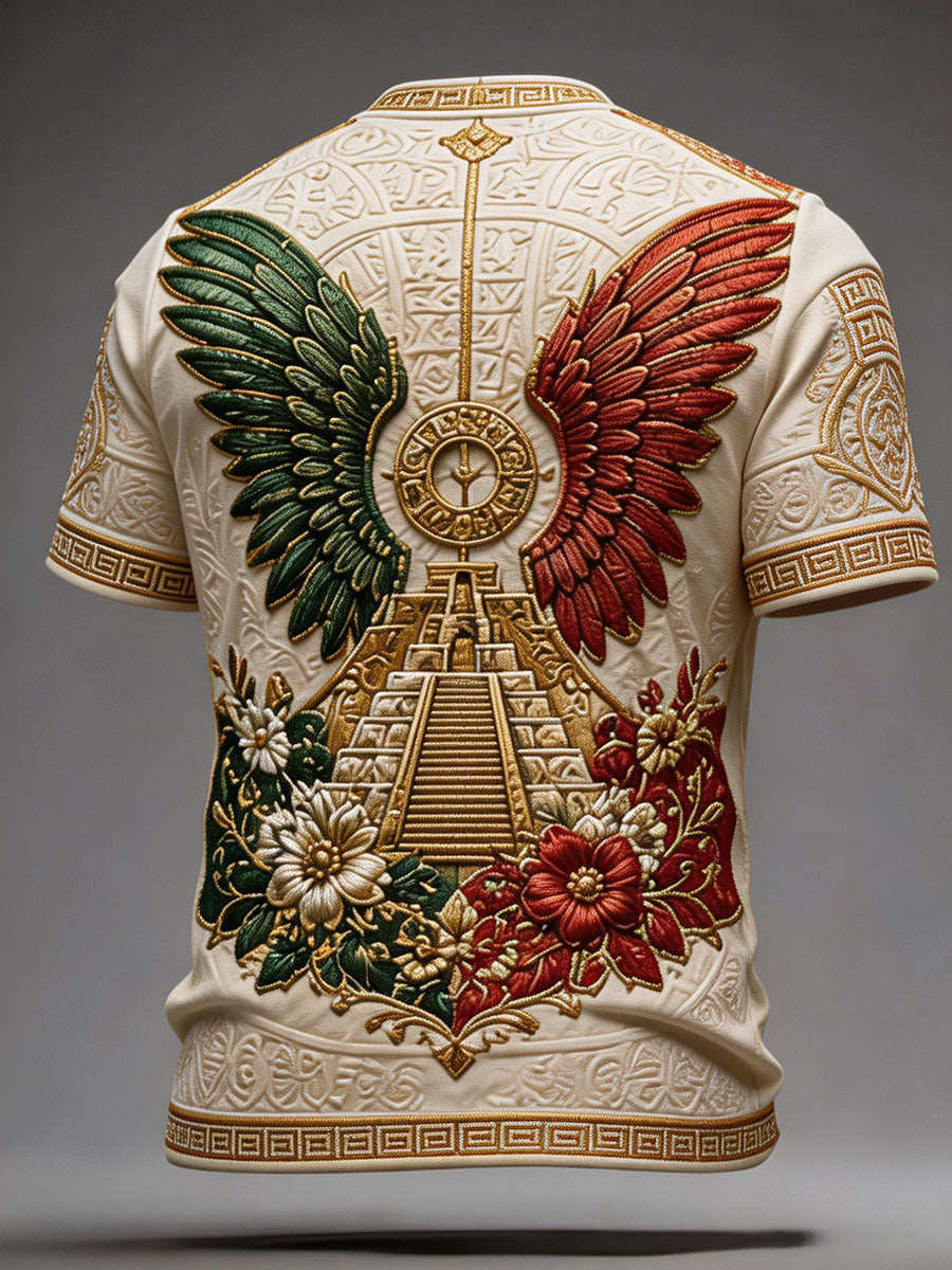 Men's Mexico Football Lover Art Printed T-shirt