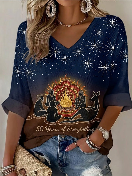 Women's AU Aboriginal Art NAIDOC Week Printed T-shirt