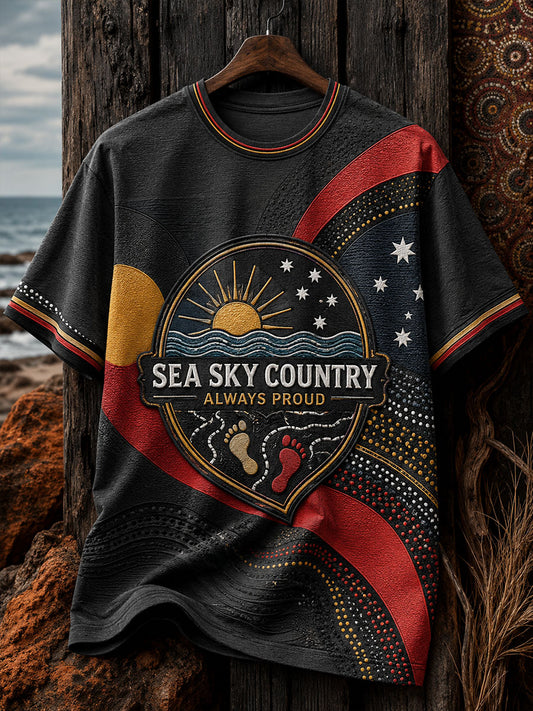 Unisex Australian Aboriginal Culture Art Printed T-Shirt