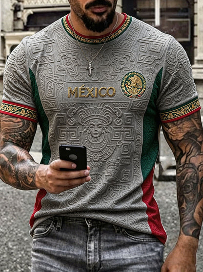 Men's Mexico Proud Art Printed T-shirt