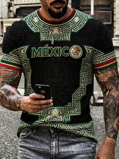 Men's Mexico Proud Art Printed T-shirt