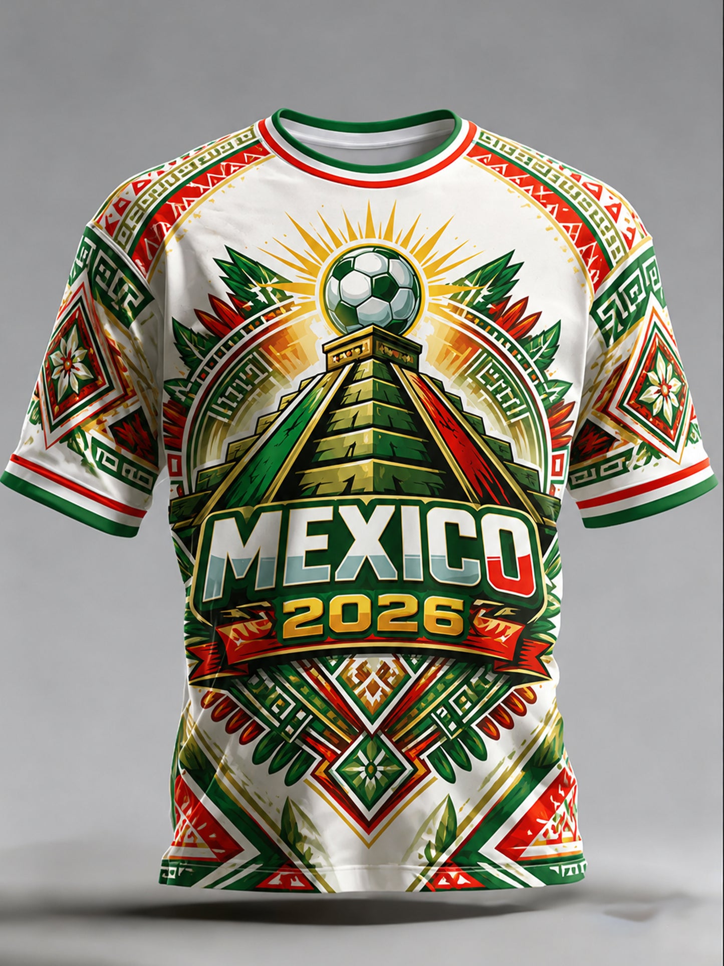 Men's Mexican Football Cheering Element Art Print T-Shirt