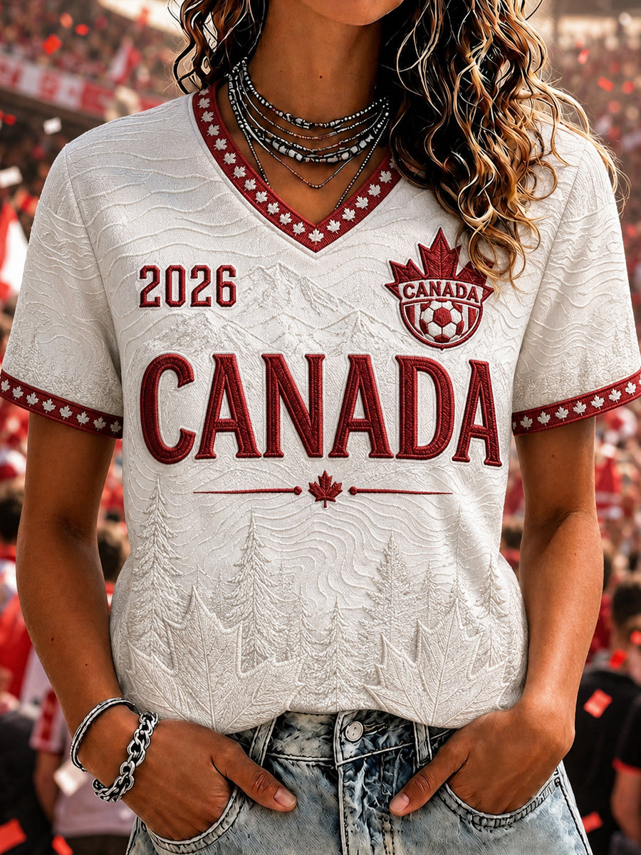 Women's Gift For Football Fans Print Casual Short Sleeve T-Shirt