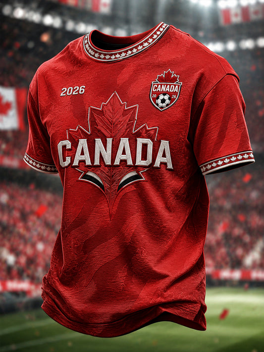 Men's Gift For Football Fans Print Casual Short Sleeve T-Shirt