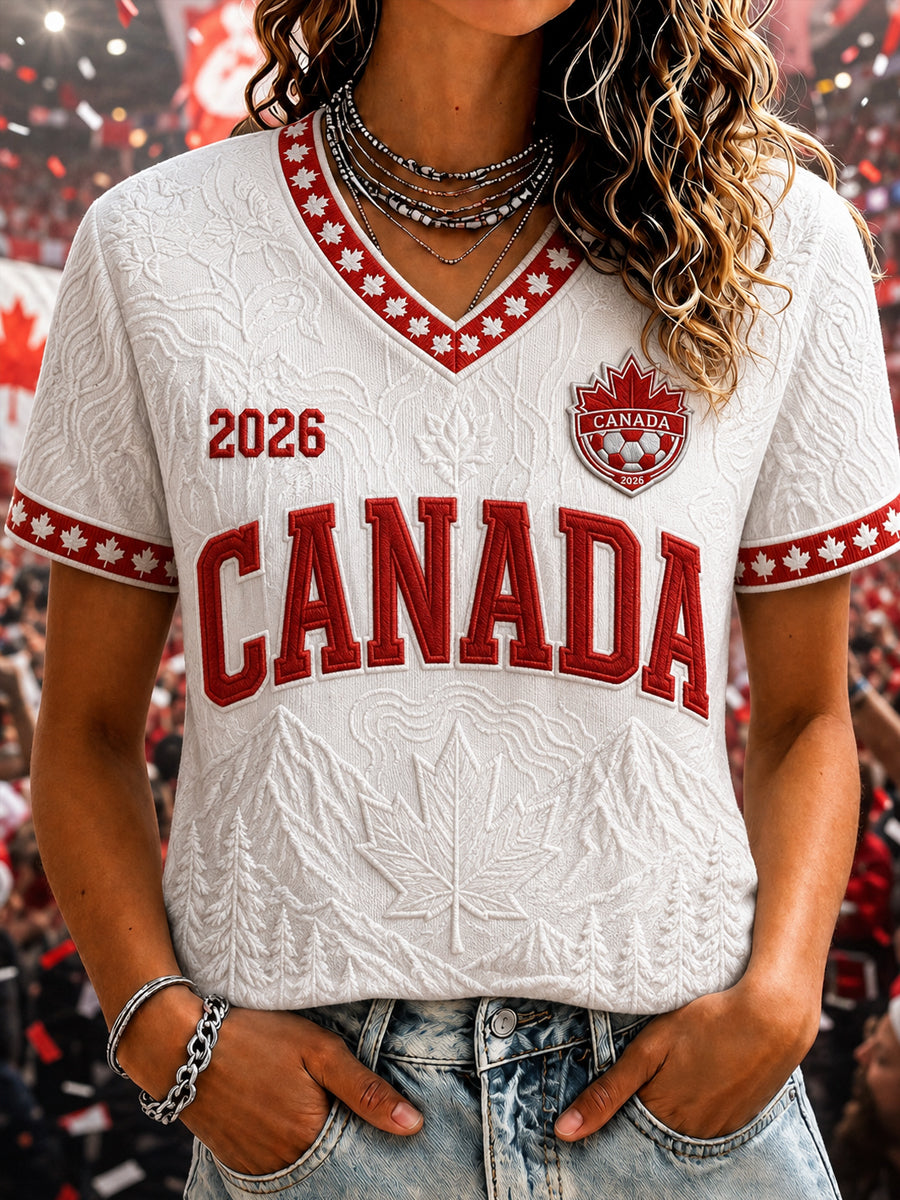 Women's Gift For Football Fans Print Casual Short Sleeve T-Shirt