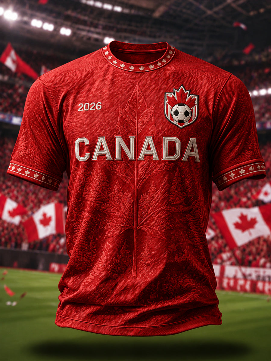 Men's Gift For Football Fans Print Casual Short Sleeve T-Shirt