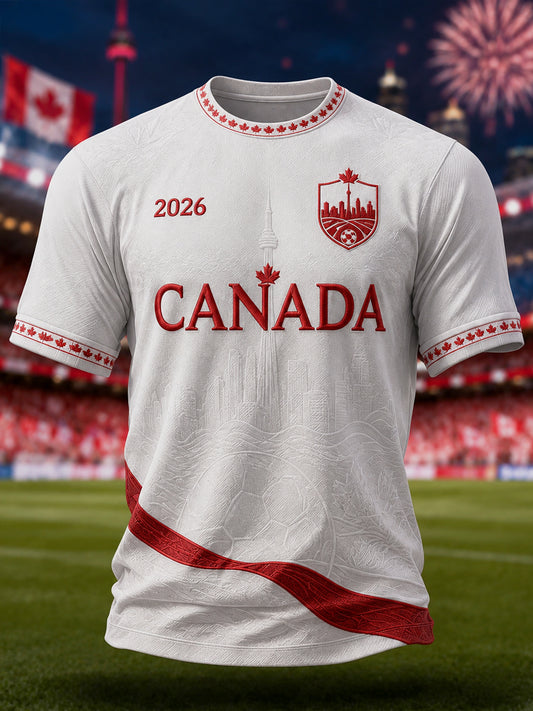 Men's Gift For Football Fans Print Casual Short Sleeve T-Shirt