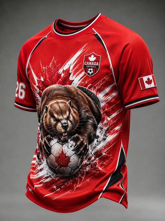 Men's Canada Football Short Sleeves T-Shirt