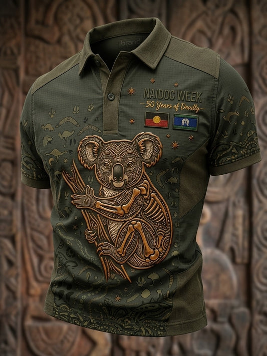 Men's Naidoc Week Koala Art Print Short-Sleeve T-Shirts