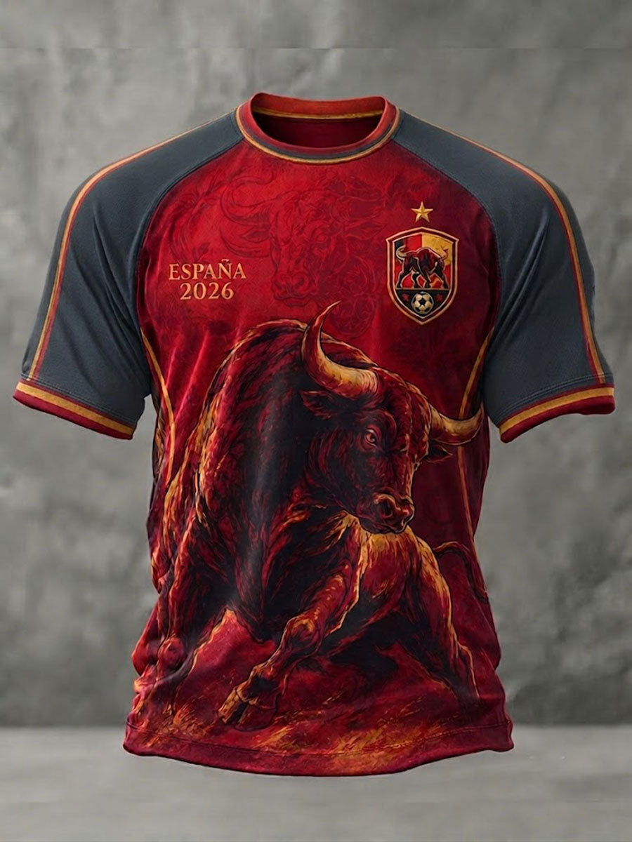 Men's ESPAÑA Football Short Sleeve T-shirt