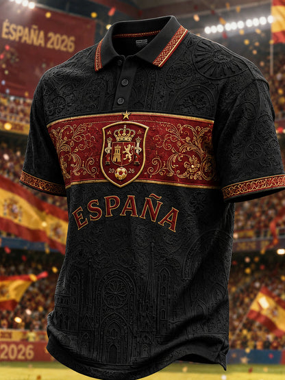 Men's Gift For Football Fans Print Casual Polo