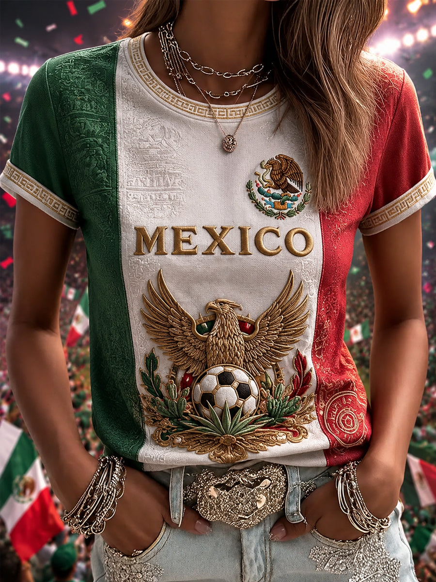Women's Gift For Football Fans Print Casual Tee
