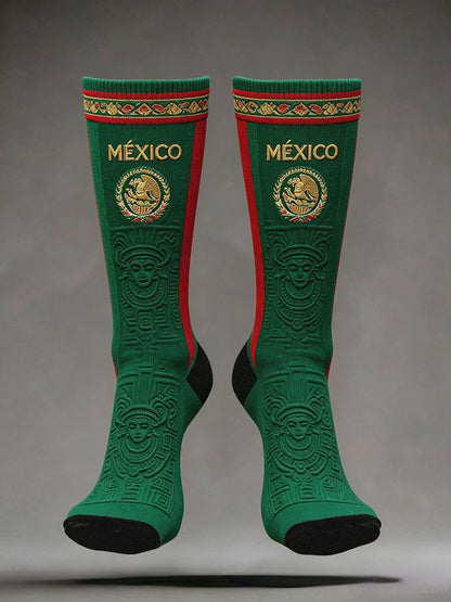 Unisex Mexico Football Lover Art Printed Socks