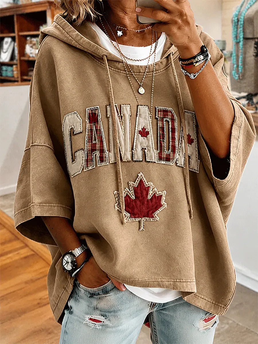 Women's Canada Print Casual Hoodie