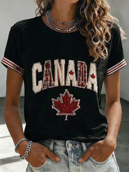 Women's Canada Print Casual T-Shirt