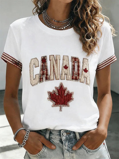 Women's Canada Print Casual T-Shirt