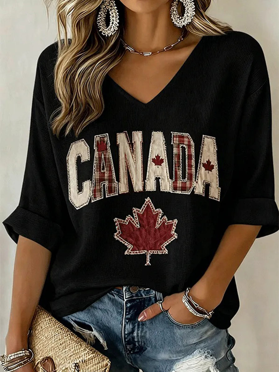 Women's Canada Print Casual T-Shirt