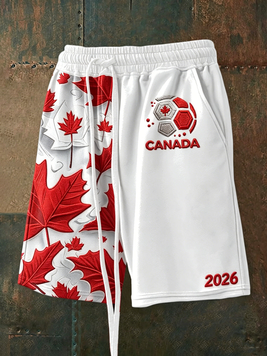 Men's Canada Soccer Drawstring Shorts