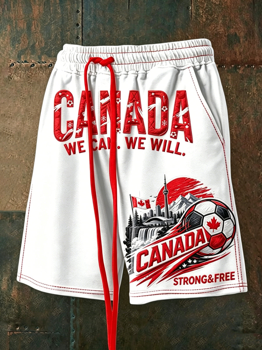 Men's Canada Soccer Drawstring Shorts