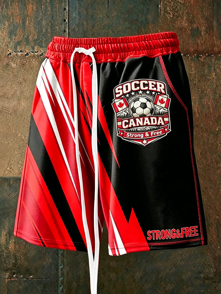 Men's Canada Soccer Drawstring Shorts