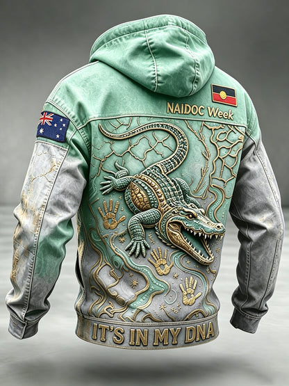Men's Australia Naidoc Week Oversized Drop-Shoulder Hoodie With Pockets