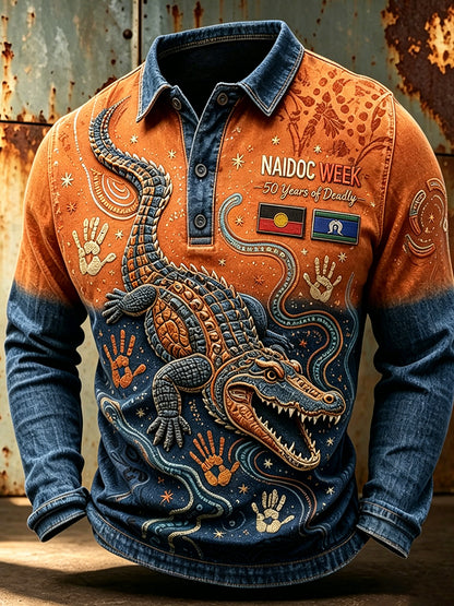 Men's Australia Naidoc Week Long Sleeve Shirt