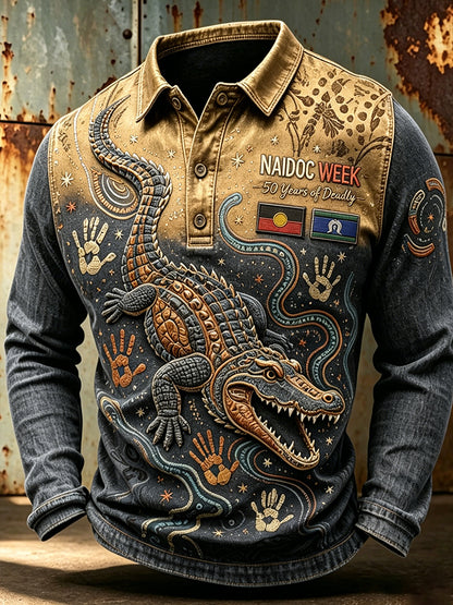 Men's Australia Naidoc Week Long Sleeve Shirt