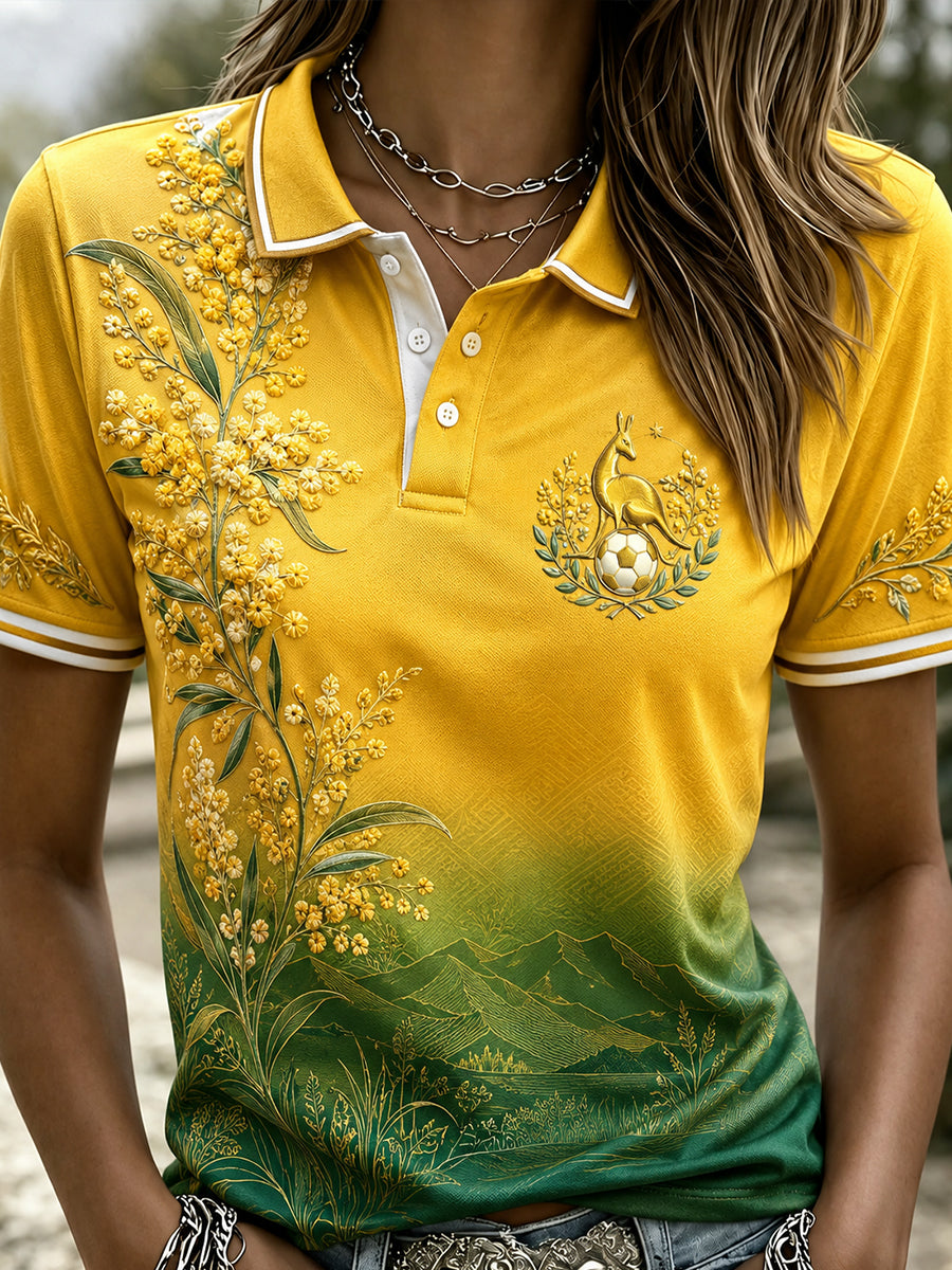 Women's Australia Football Polo T-Shirt