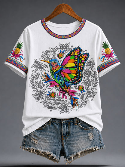 Women's Guelaguetza Mexico Art Printed T-shirt