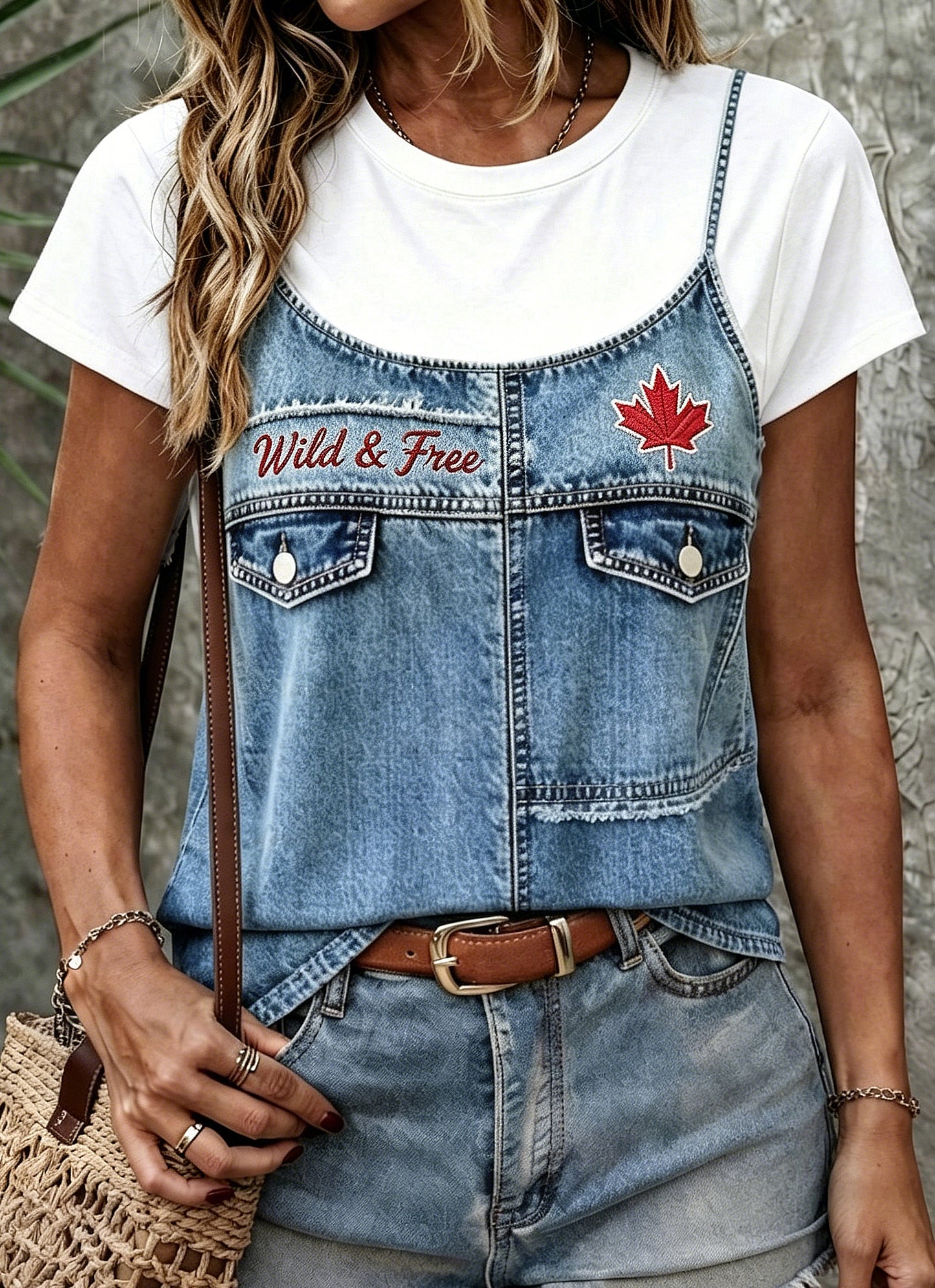 Women's Retro Calgary Stampede Printed Vintage Fashion Loose Short Sleeve T-Shirt
