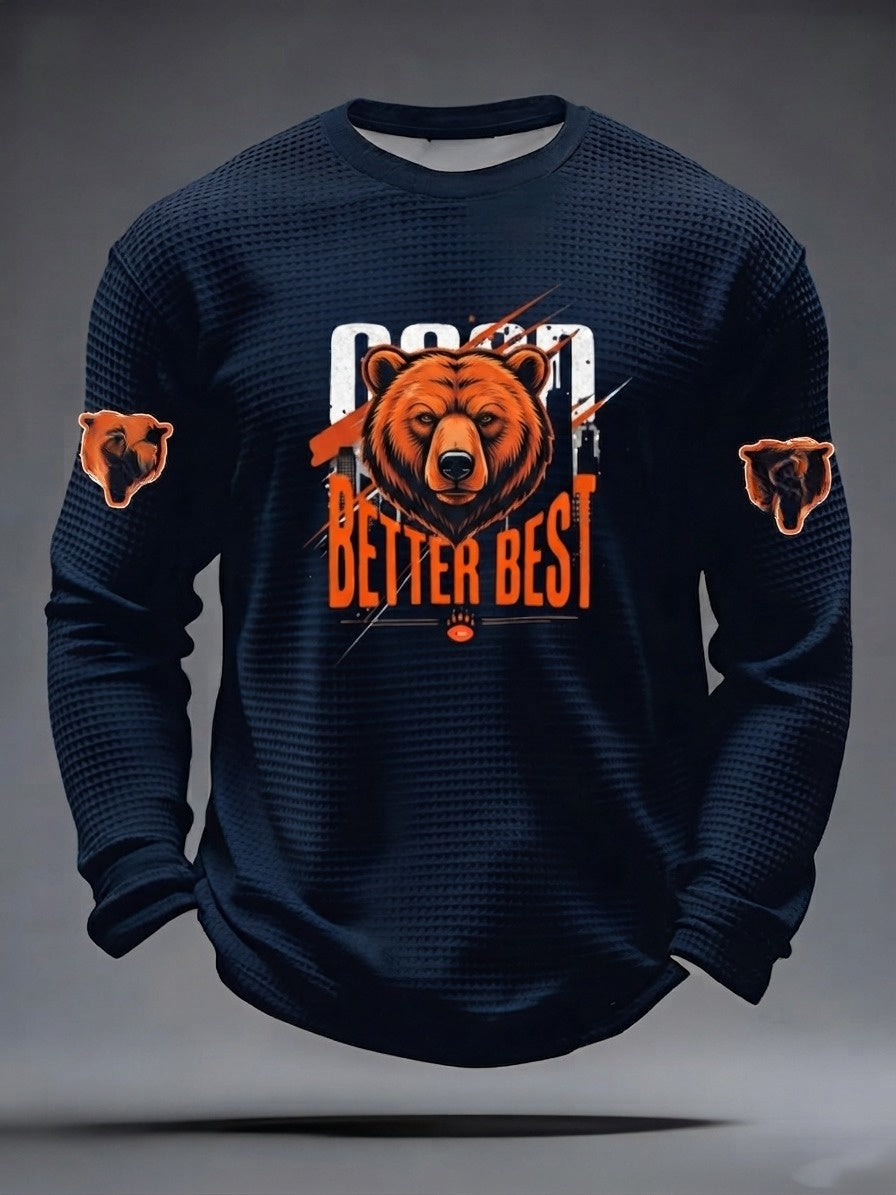 Men's Rugby Chicago Bears Printed Long-Sleeve Waffle Top