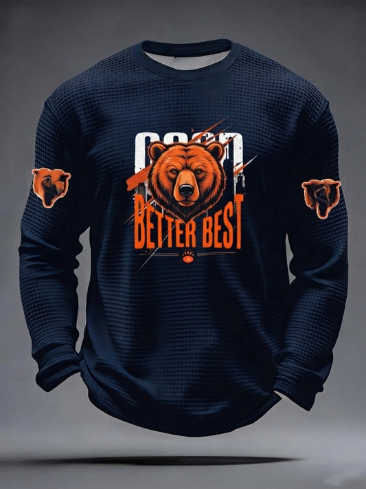 Men's Rugby Chicago Bears Printed Long-Sleeve Waffle Top