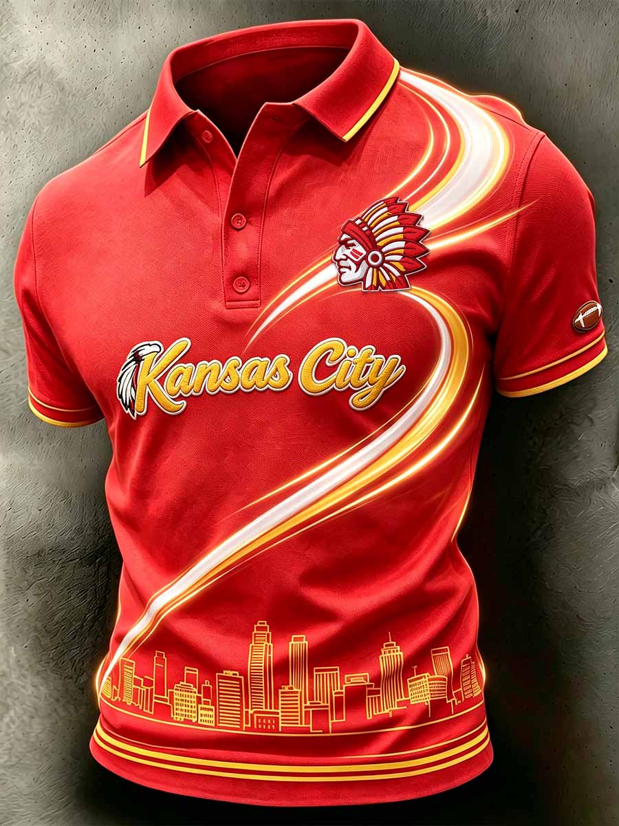 Men's Kansas City Chiefs Printed Polo Shirt